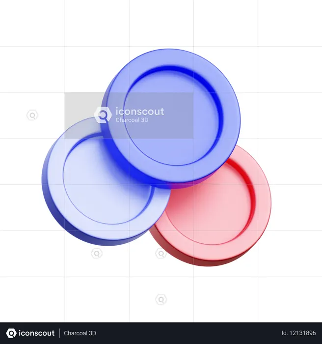 디지털 토큰  3D Icon