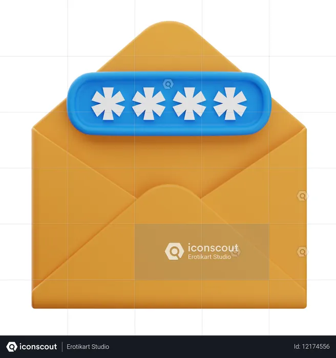 이메일 비밀번호  3D Icon