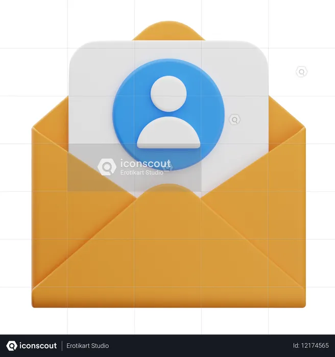 이메일 연락처  3D Icon