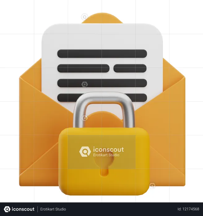 이메일이 잠겼습니다  3D Icon