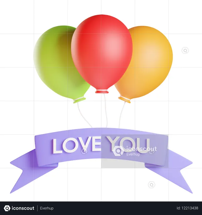 사랑해요  3D Icon