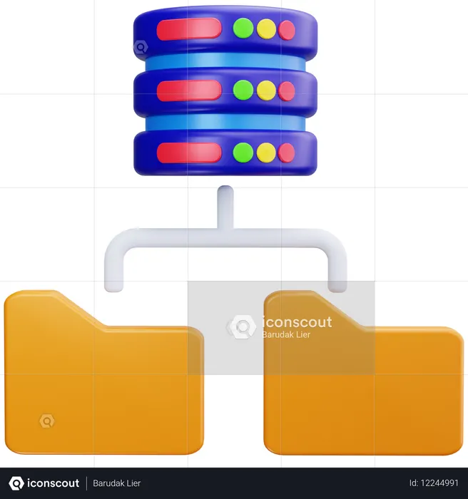 データベース構造  3D Icon