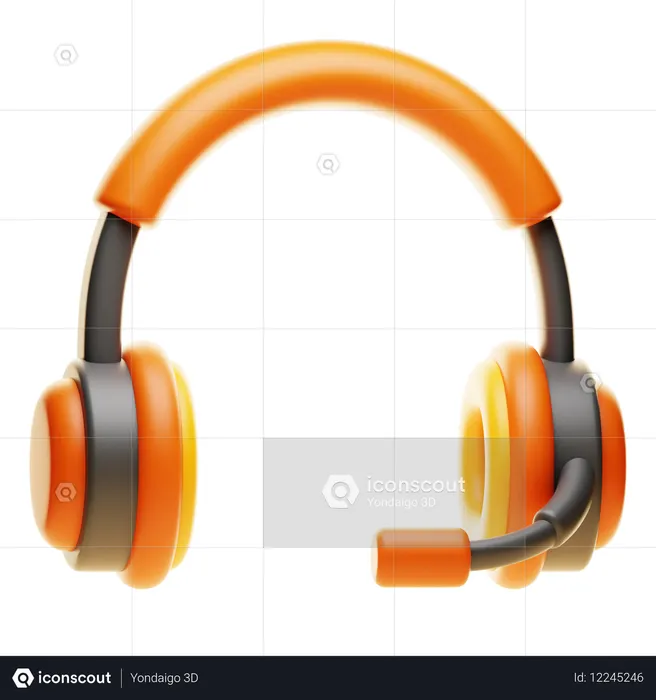 ヘッドセット  3D Icon