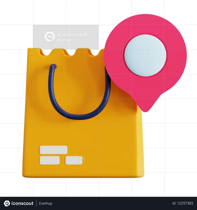 식료품점 위치  3D Icon
