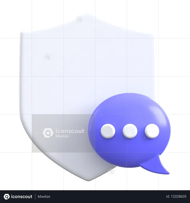 チャット  3D Icon