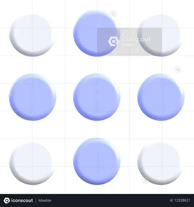 グリッド  3D Icon