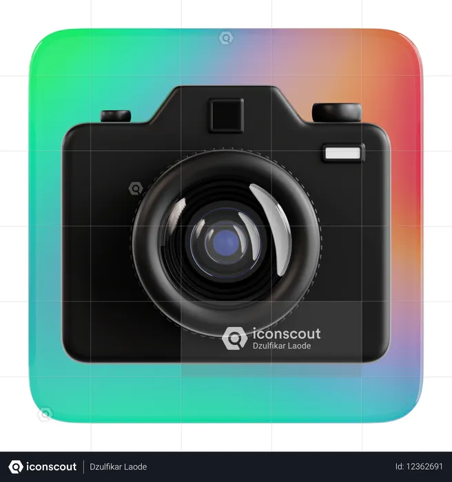 카메라  3D Icon