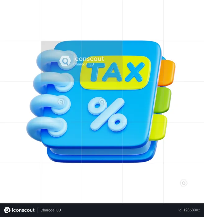 税金計算書  3D Icon