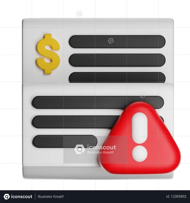 財務文書  3D Icon