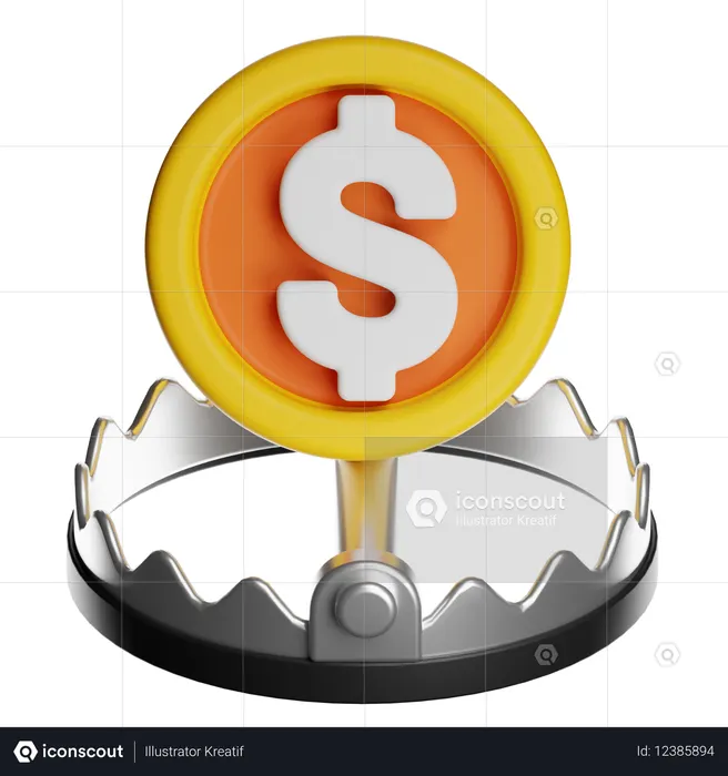 金の罠  3D Icon