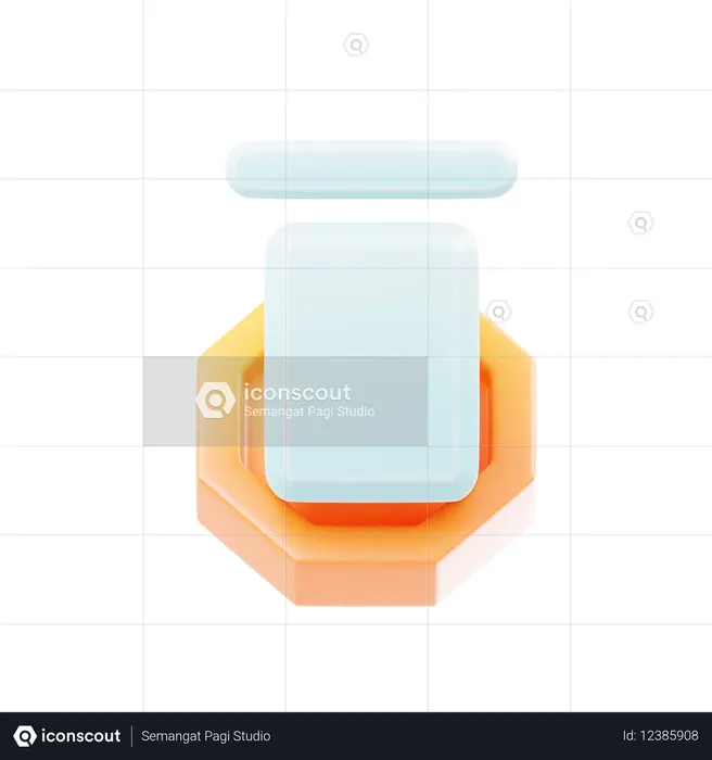 上揃え  3D Icon