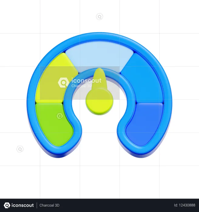 신용 점수 지표  3D Icon