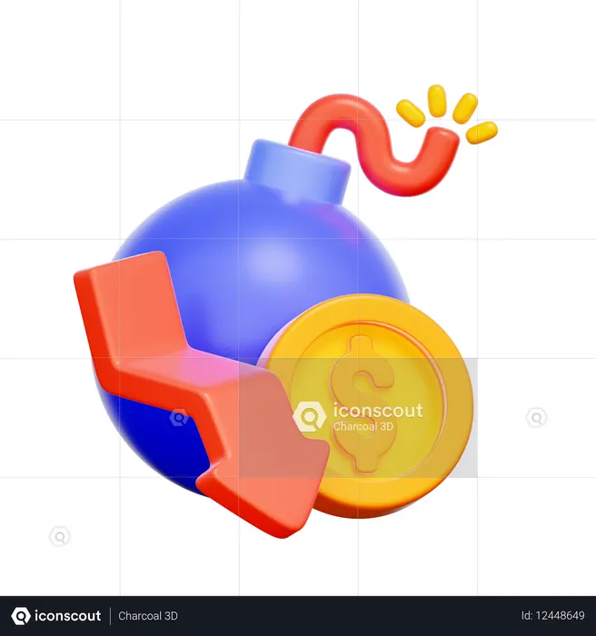 墜落爆弾  3D Icon