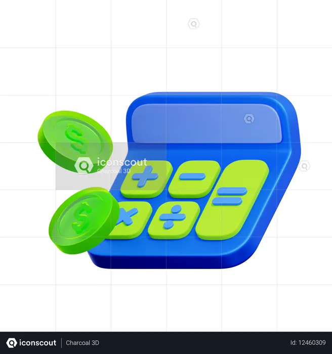 금융 계산기  3D Icon