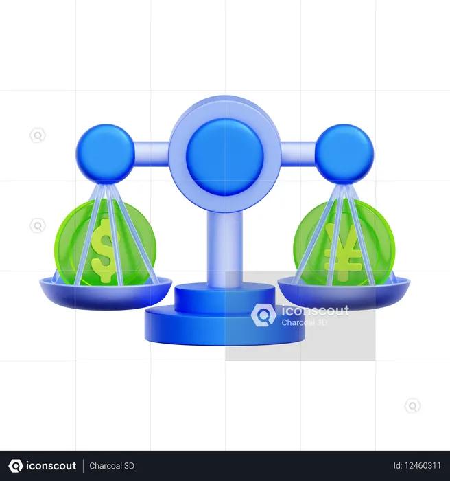 환전 잔액  3D Icon