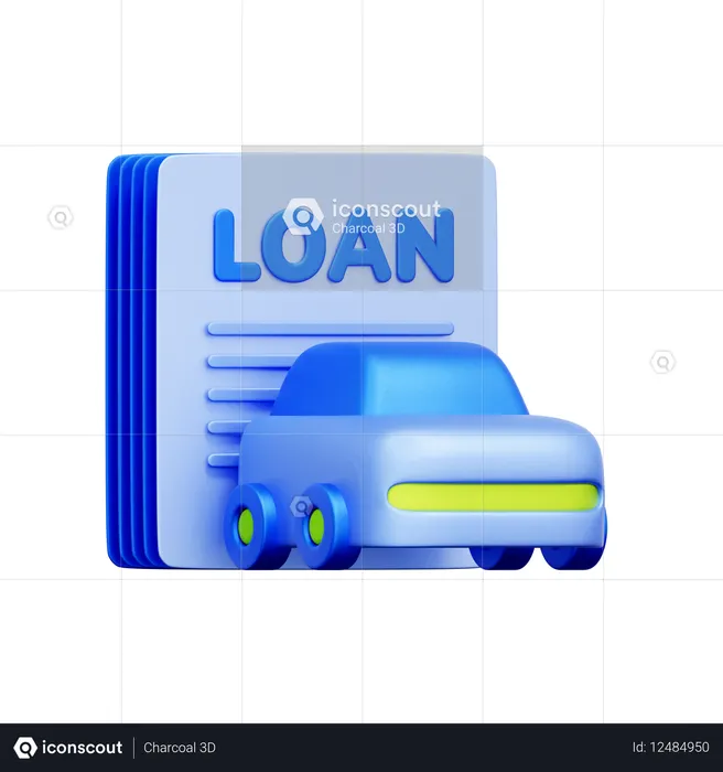 자동차 대출  3D Icon