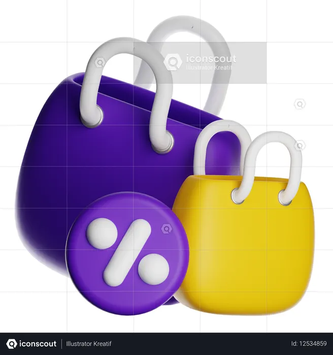 쇼핑백  3D Icon