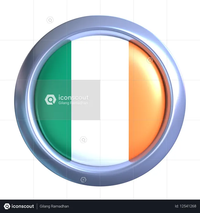 아일랜드 상징 Flag 3D Icon