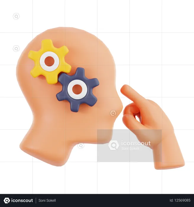 集中  3D Icon