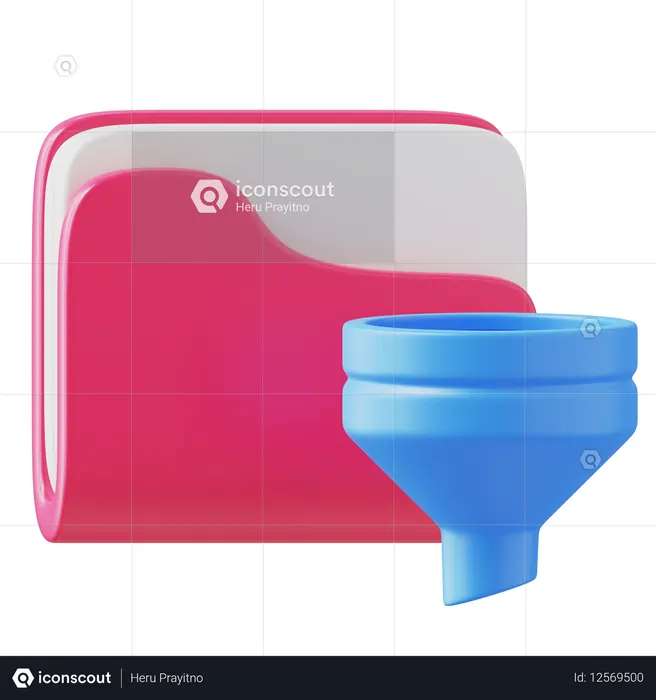 필터 폴더  3D Icon
