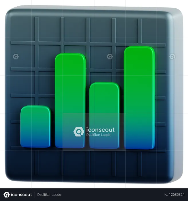 막대 그래프  3D 아이콘