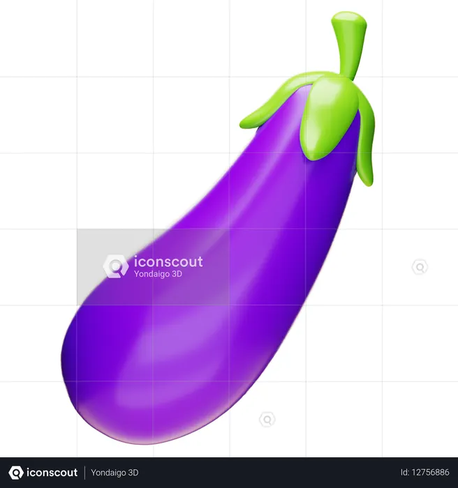 가지  3D Icon