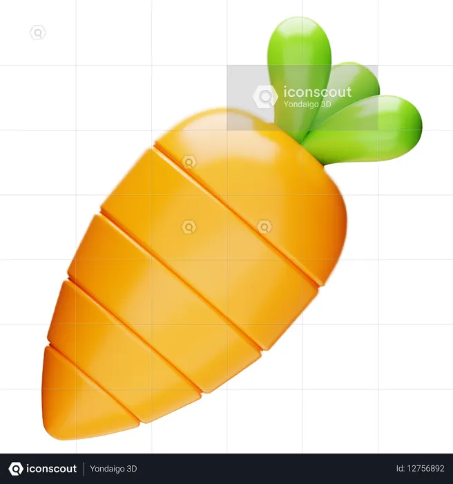 당근  3D Icon
