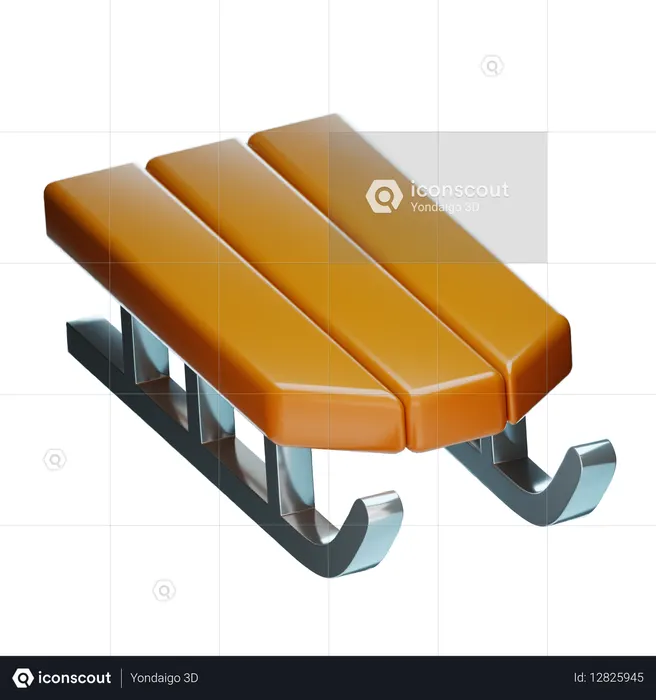 썰매  3D Icon