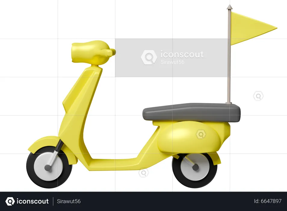 配達用スクーター  3D Icon