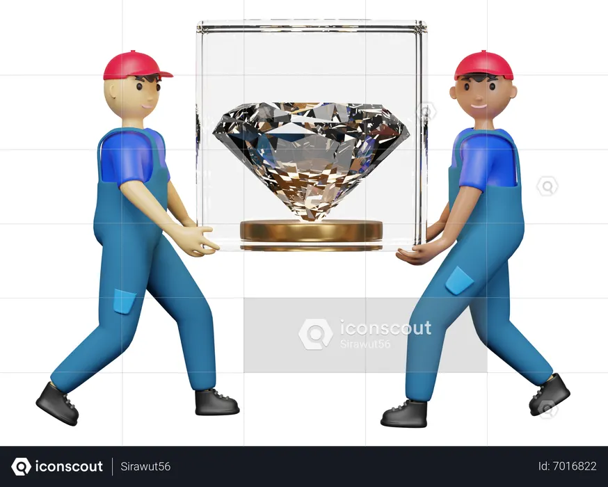 配達宅配便  3D Icon