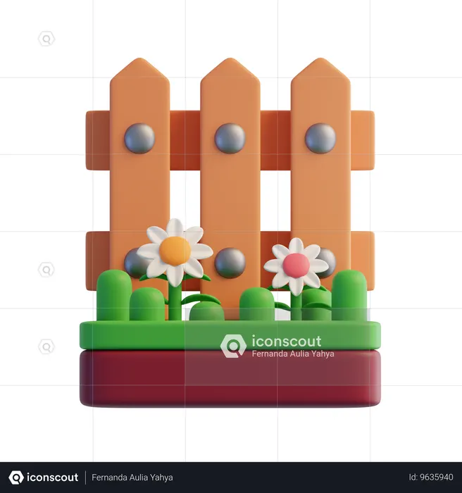 농장 울타리  3D Icon