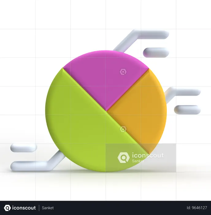 파이 차트  3D Icon