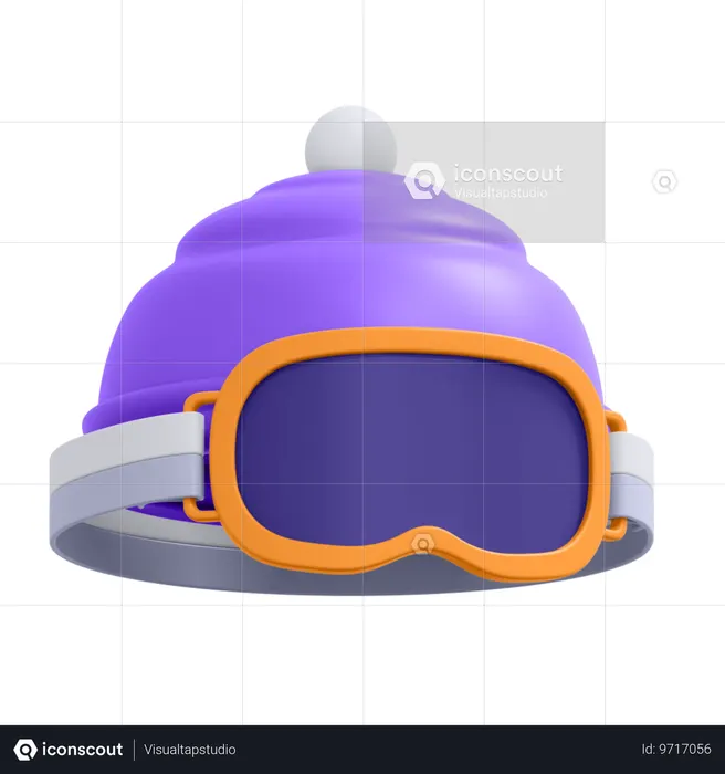 아이스 스케이트 고글  3D Icon