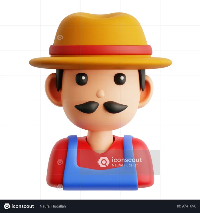농장주  3D Icon