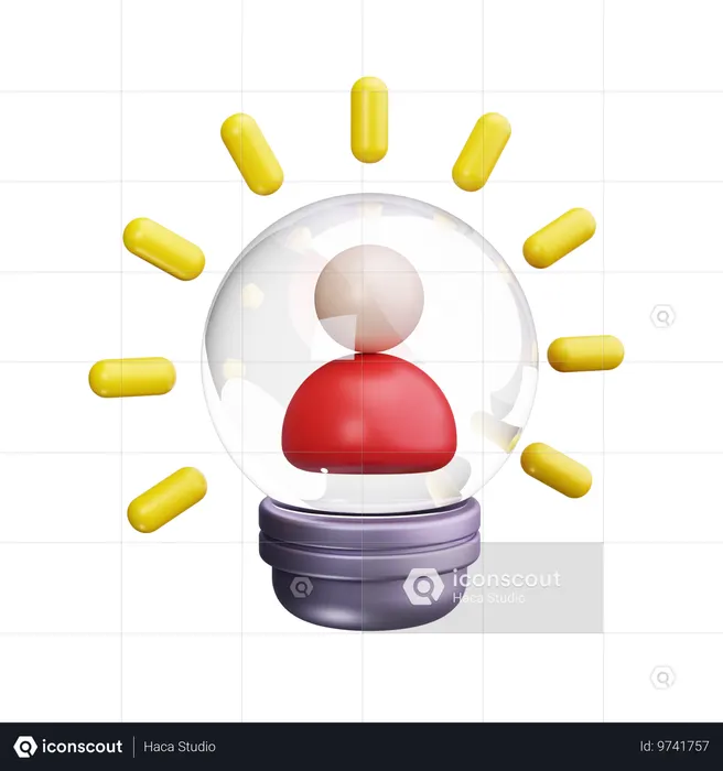 직원 아이디어  3D Icon