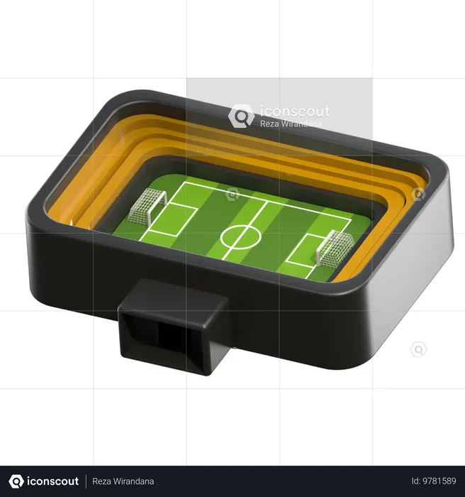サッカー場  3D Icon