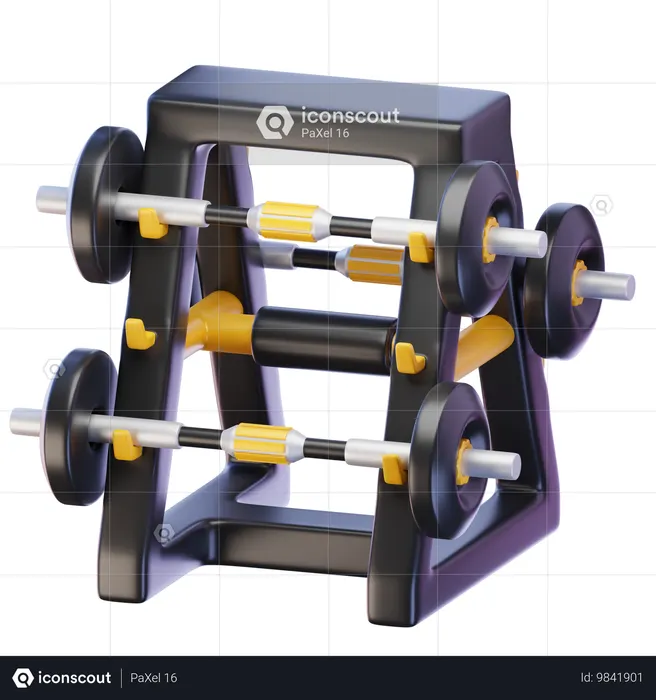 バーベルラック  3D Icon