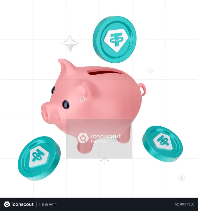 암호화폐 수입  3D Icon