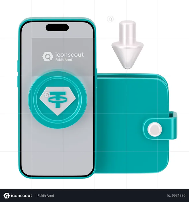 암호화폐 지갑  3D Icon