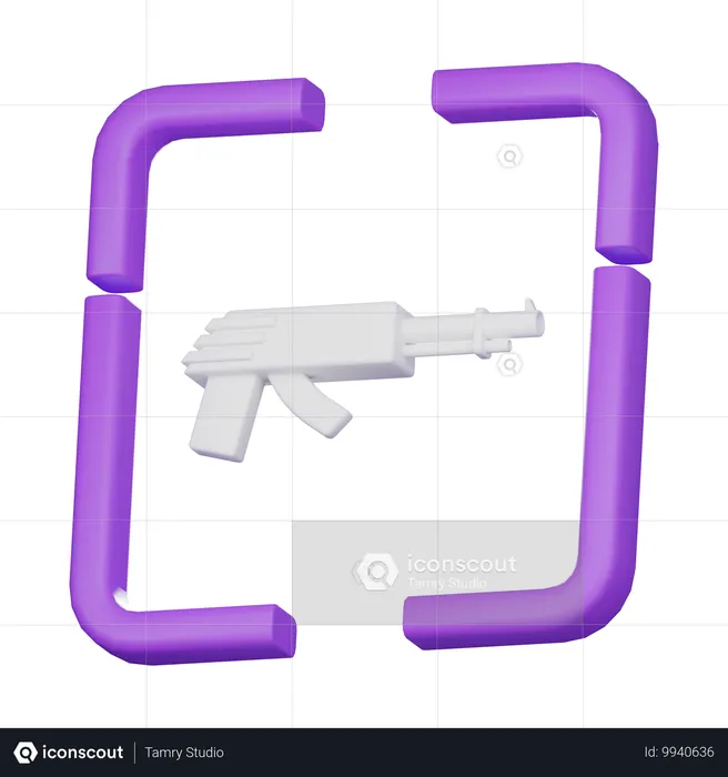 銃  3D Icon