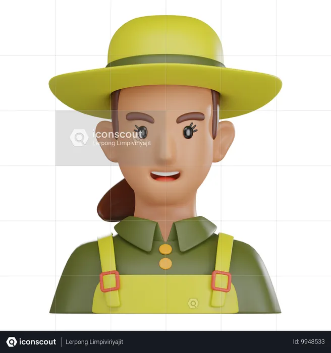 정원사  3D Icon