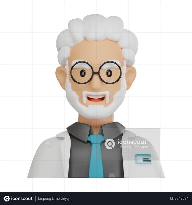 과학자  3D Icon