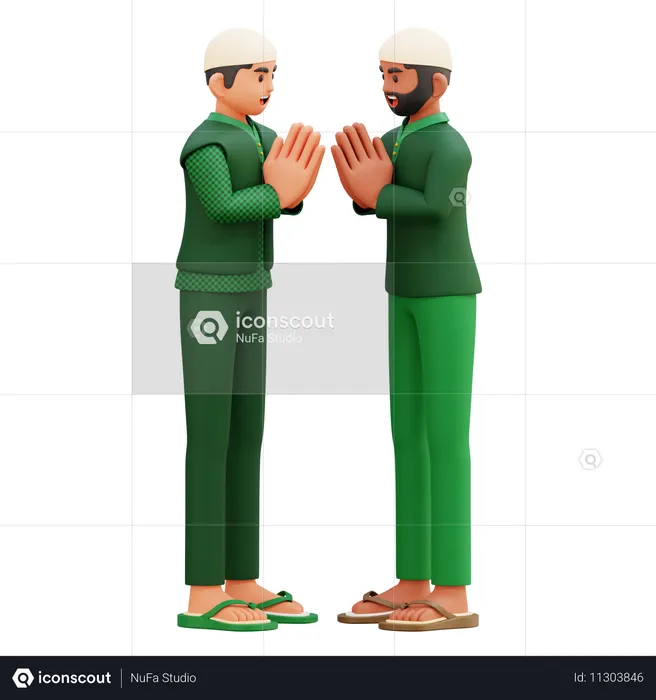 02 muslimischer Mann  3D Illustration