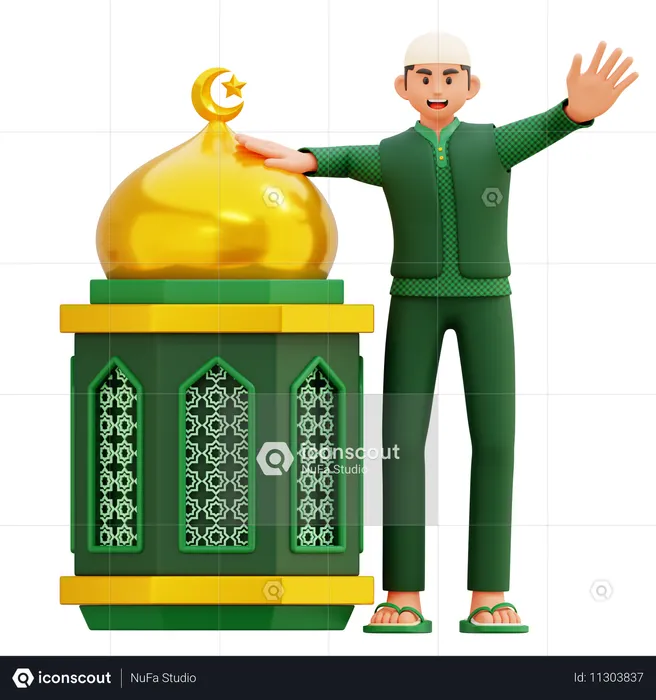 06 muslimischer Mann  3D Illustration