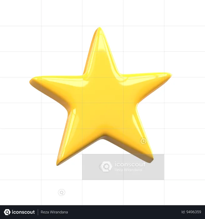 Calificación de 1 estrella  3D Icon