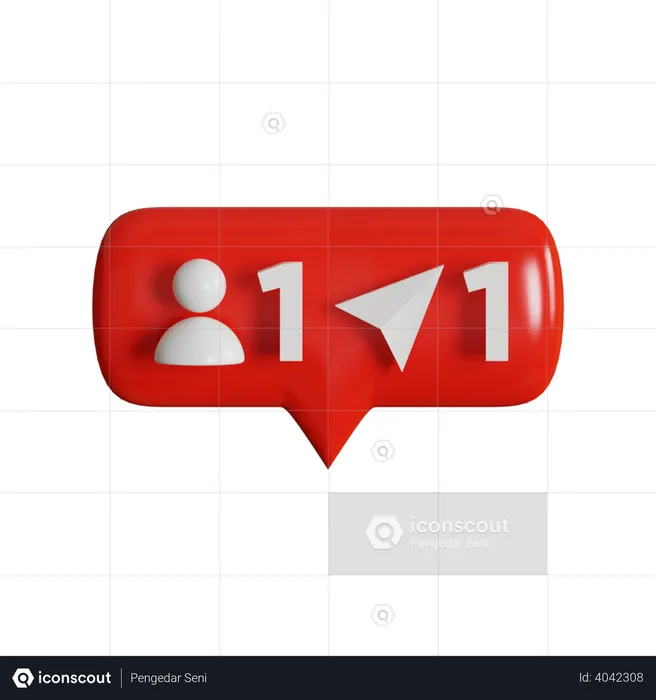 1 Follow And 1 Share Logo 3D Logo