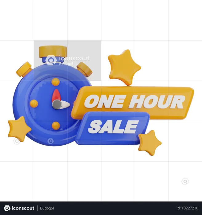 1 Hour Sale  3D Icon