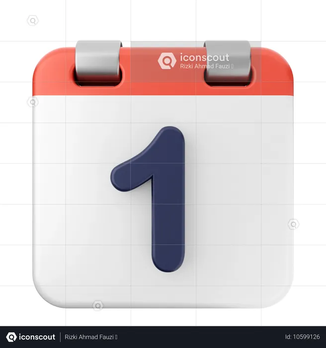 1 Th Calendar  3D Icon