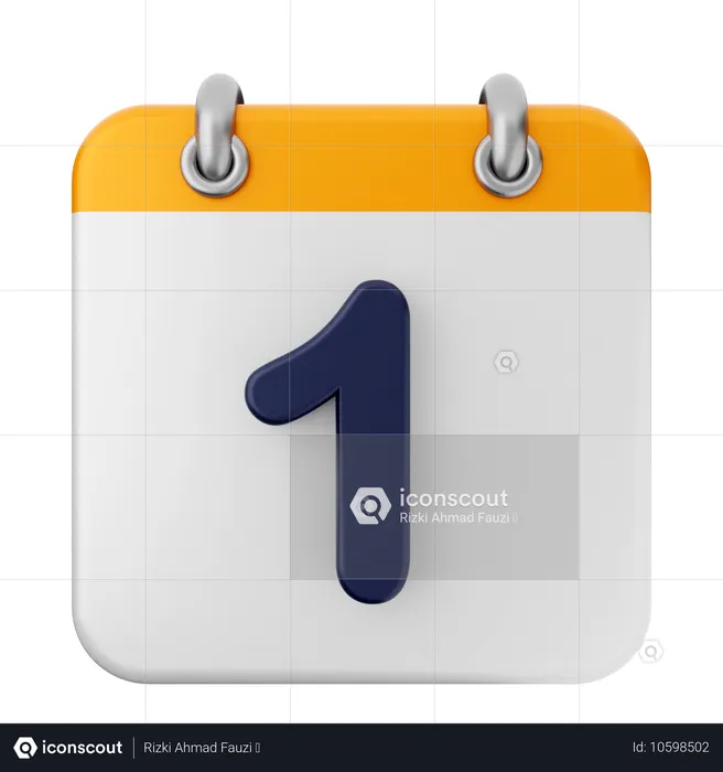 1 Th Calendar  3D Icon