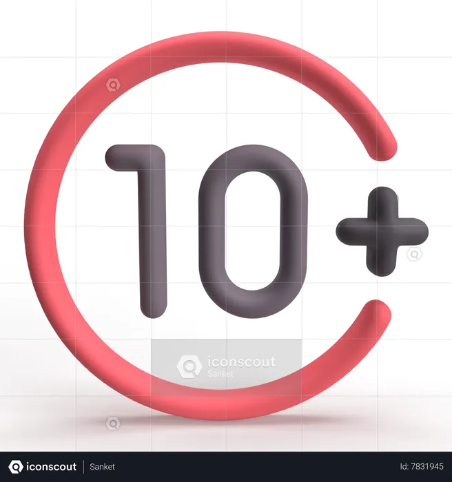 10+  3D Icon